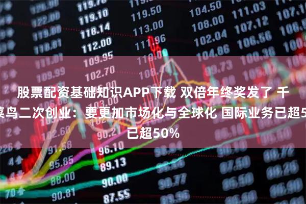 股票配资基础知识APP下载 双倍年终奖发了 千亿菜鸟二次创业：要更加市场化与全球化 国际业务已超50%