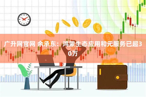 广升网官网 余承东：鸿蒙生态应用和元服务已超30万